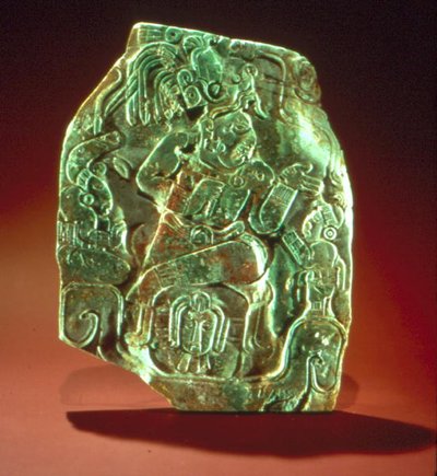 Plaque Depicting a King with Courtiers by Mayan